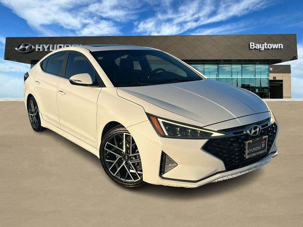 2019 Hyundai Elantra Sport White at DeMontrond Mazda
