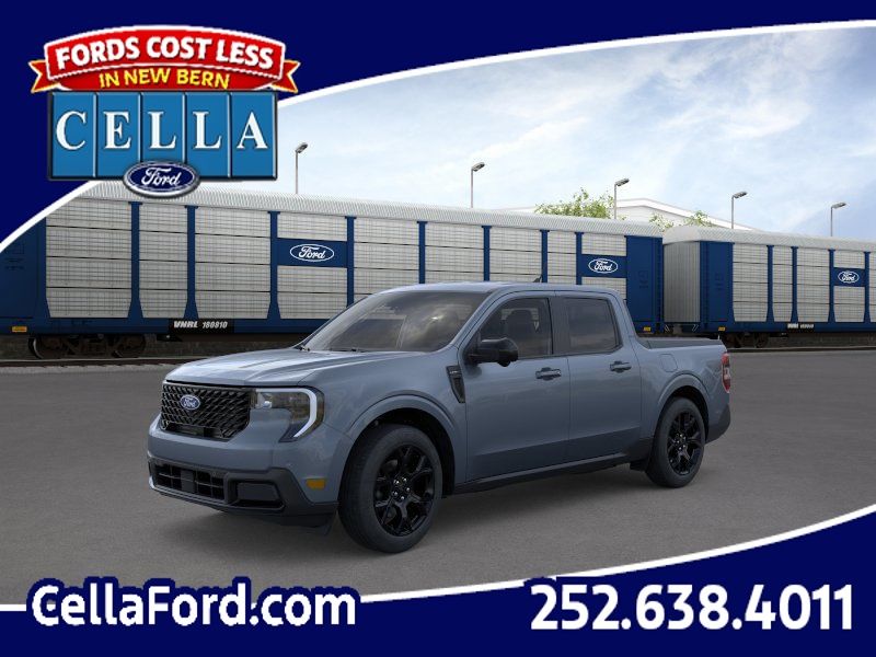 Blue (Azure Gray Metallic Tri-Coat) 2026 Ford Maverick Lariat SuperCrew AWD Pickup Truck All-Wheel Drive Continuously Variable Transmission