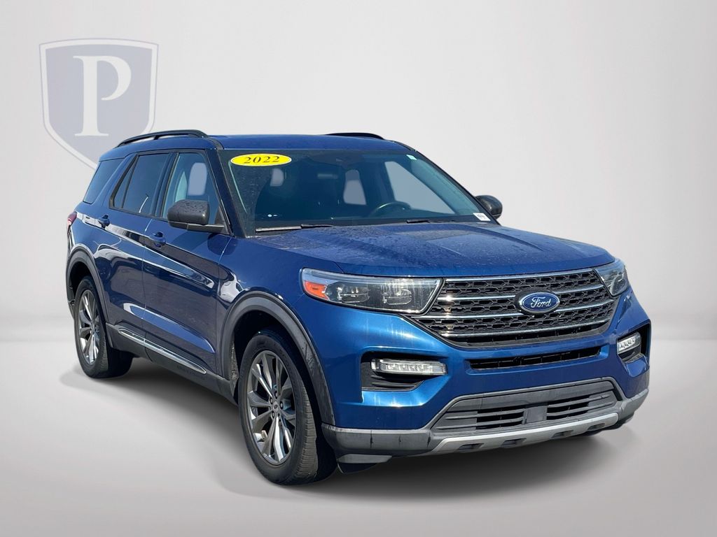Blue Metallic 2022 Ford Explorer SUV / Crossover Rear-Wheel Drive Automatic