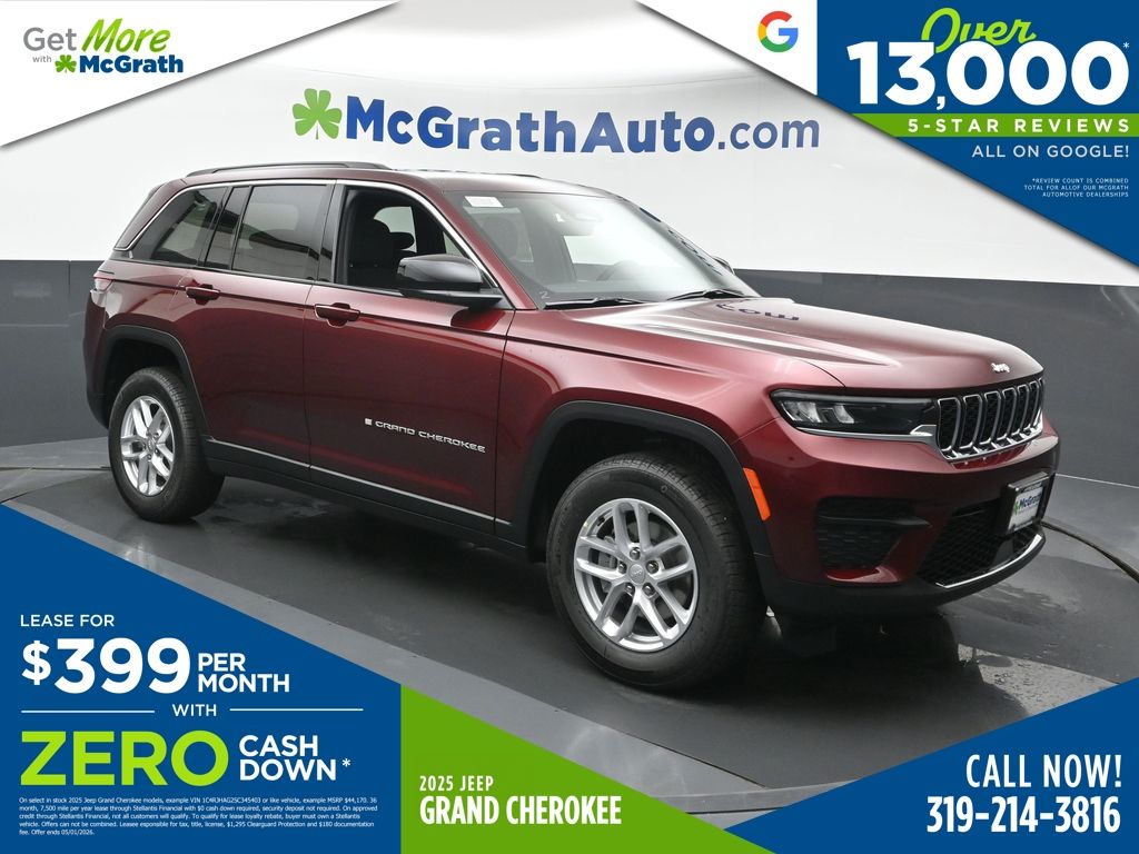Velvet Red Pearlcoat 2025 Jeep Grand Cherokee Laredo X 4WD SUV / Crossover Four-Wheel Drive 8-Speed Automatic