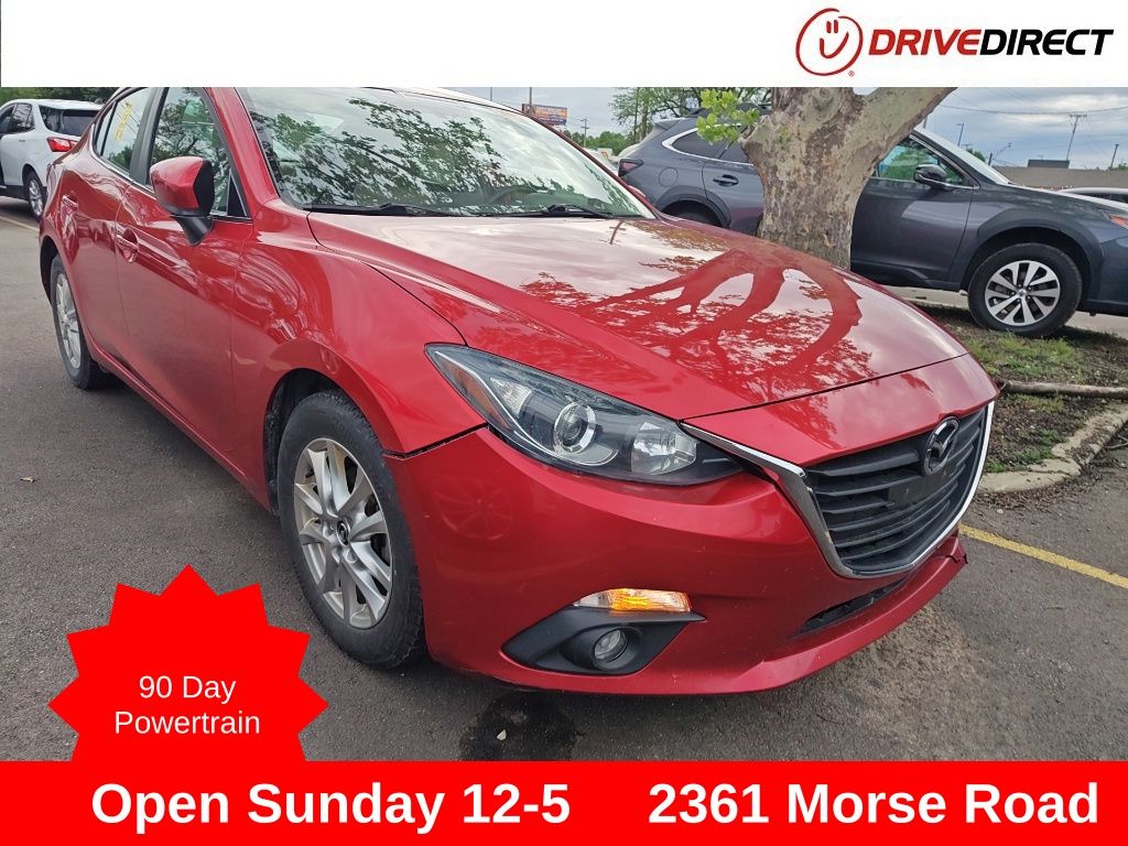 Soul Red Metallic 2016 Mazda MAZDA3 i Touring Sedan Front-Wheel Drive 6-Speed Manual