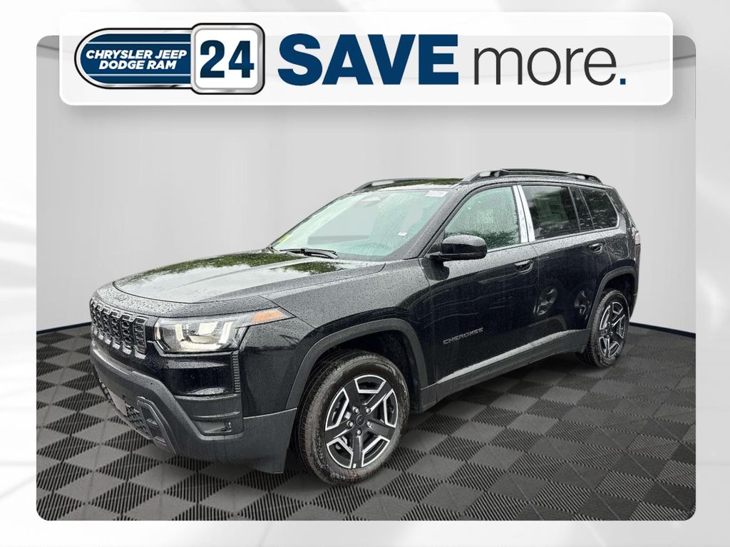 Diamond Black 2026 Jeep Cherokee SUV / Crossover Four-Wheel Drive Continuously Variable Transmission