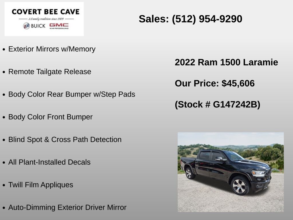Used Car 2022 Ram 1500  Laramie For Sale Under $50,000 In Austin, Texas