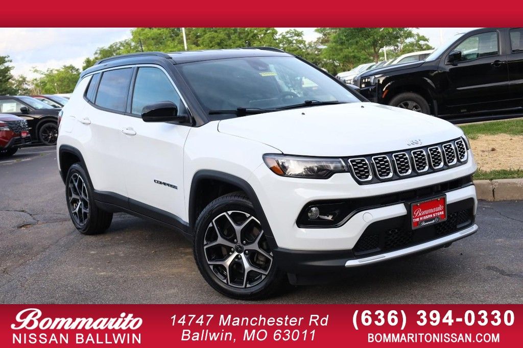 Bright White Clearcoat 2025 Jeep Compass Limited 4WD SUV / Crossover Four-Wheel Drive 8-Speed Automatic