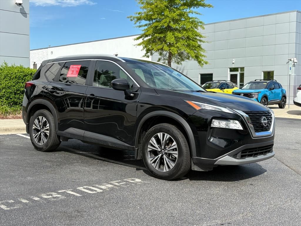 Super Black 2023 Nissan Rogue SV AWD SUV / Crossover All-Wheel Drive Continuously Variable Transmission