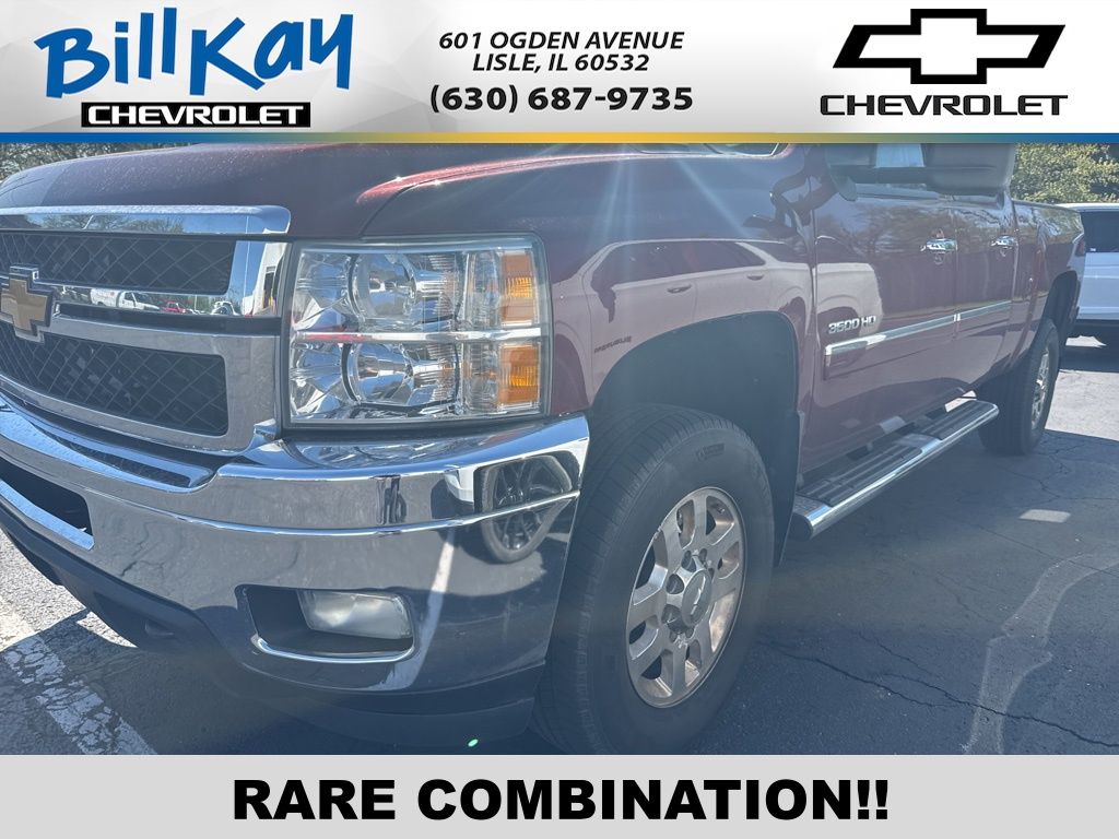 Red (Deep Ruby Metallic) 2013 Chevrolet Silverado 3500HD LT Crew Cab 4WD Pickup Truck Four-Wheel Drive 6-Speed Automatic