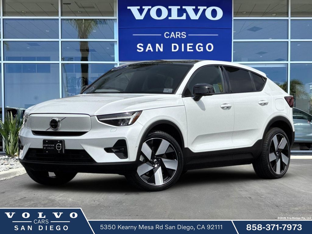 Crystal White 2023 Volvo C40 Recharge Twin Ultimate eAWD SUV / Crossover All-Wheel Drive 1-Speed Automatic