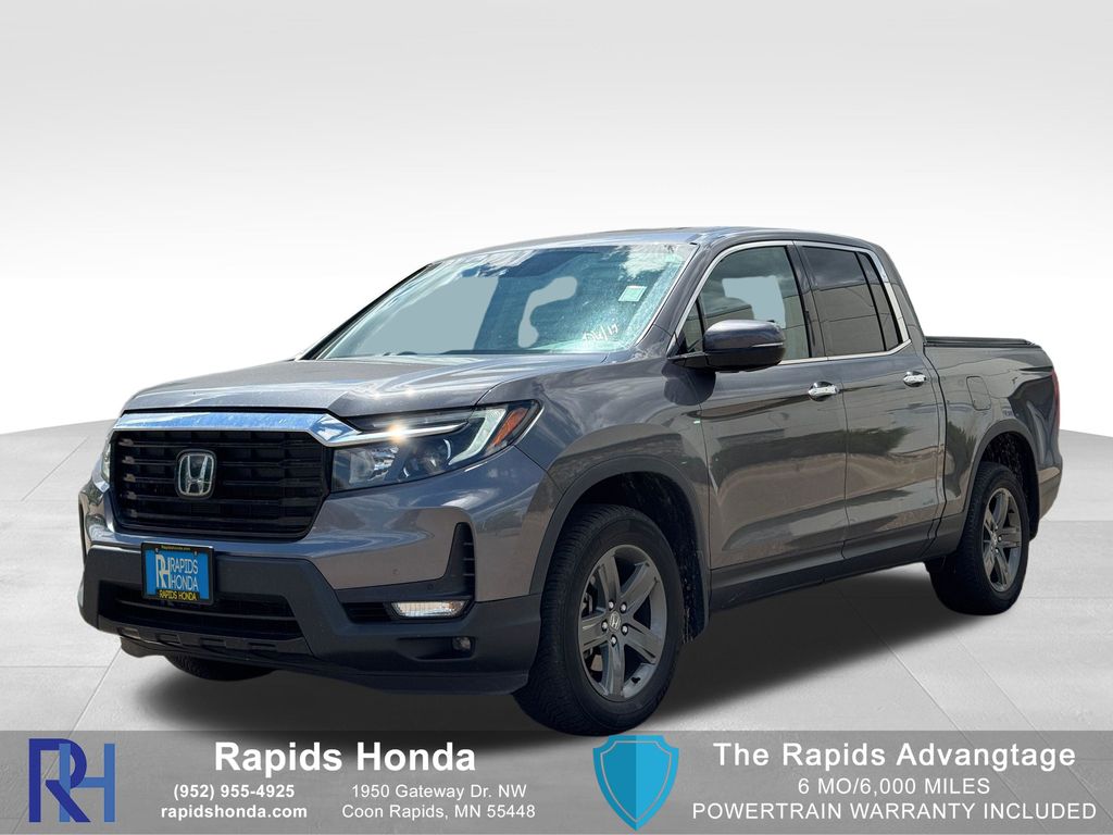 Gray (Modern Steel Metallic) 2023 Honda Ridgeline Pickup Truck All-Wheel Drive 9-Speed Automatic