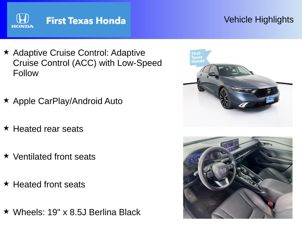 Used Car 2025 Honda Accord Hybrid  Touring For Sale Under $35,000 In Austin, Texas