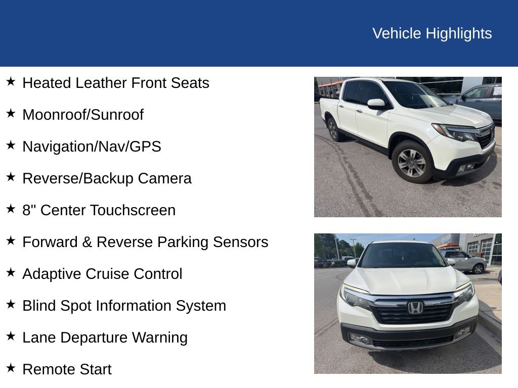 2019 Honda Ridgeline RTL-E