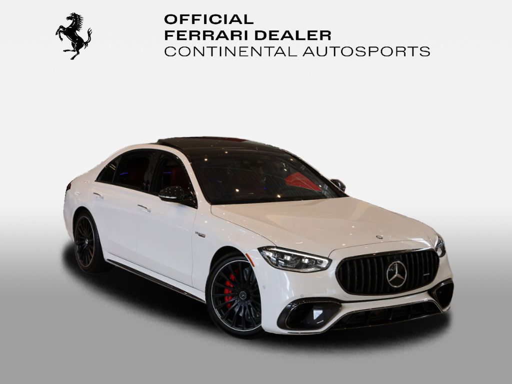 MANUFAKTUR Moonlight White Metallic 2025 Mercedes-Benz S-Class AMG S 63 E Performance 4MATIC Sedan All-Wheel Drive 9-Speed Automatic