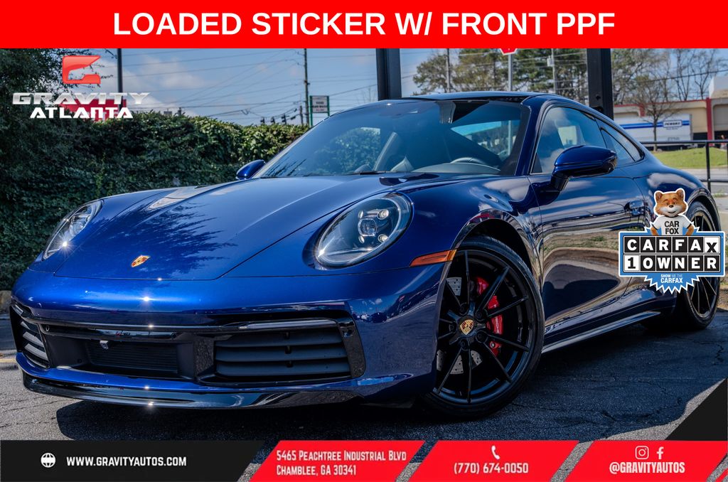 Gentian Blue Metallic 2024 Porsche 911 Coupe Rear-Wheel Drive 8-Speed Automatic