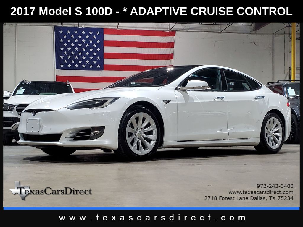 Pearl White Multi-Coat 2017 Tesla Model S Sedan All-Wheel Drive 1-Speed Automatic