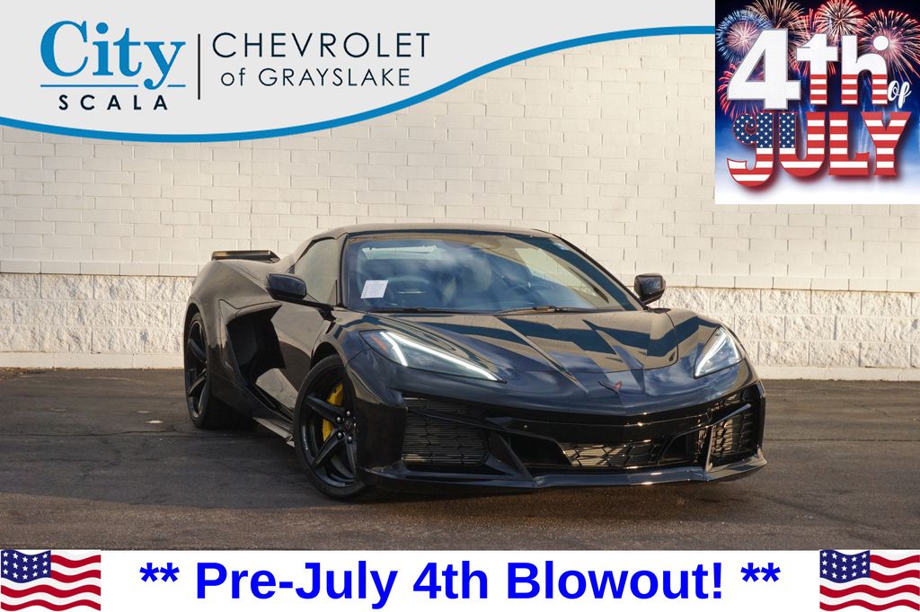 Black 2025 Chevrolet Corvette E-Ray Convertible All-Wheel Drive 8-Speed Dual Clutch