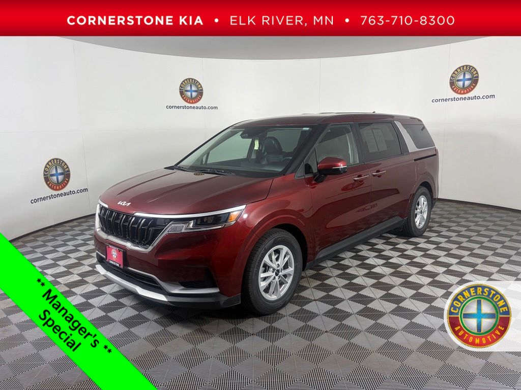 Flare Red 2023 Kia Carnival Minivan Front-Wheel Drive 8-Speed Automatic