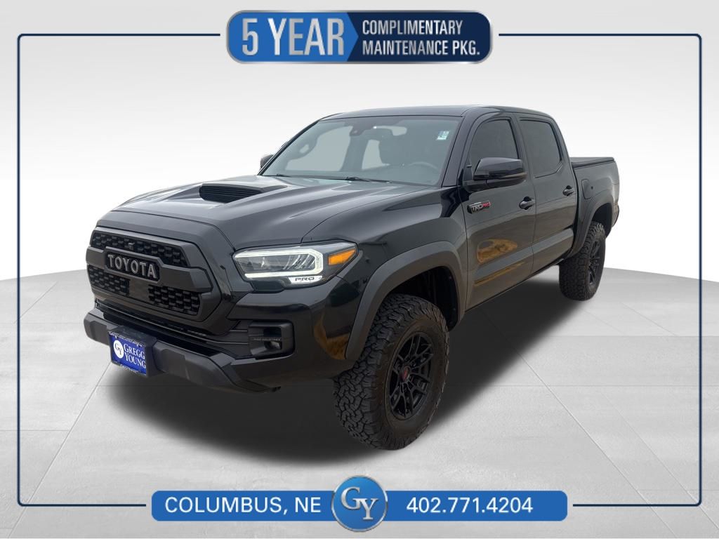 Midnight Black Metallic 2021 Toyota Tacoma TRD Pro Double Cab 4WD Pickup Truck Four-Wheel Drive 6-Speed Automatic