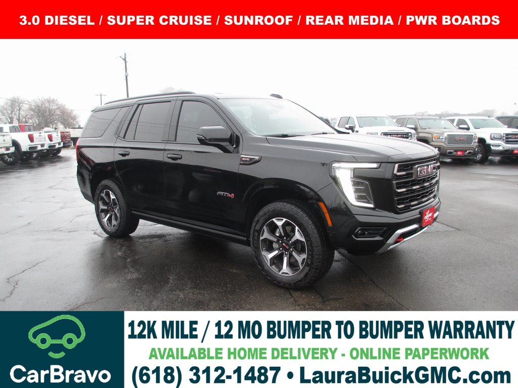 Onyx Black 2025 GMC Yukon AT4 Ultimate 4WD SUV / Crossover Four-Wheel Drive