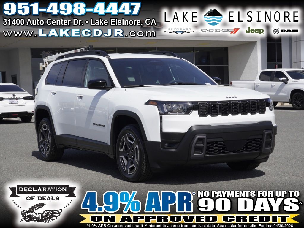 Bright White Clearcoat 2026 Jeep Cherokee Laredo 4WD SUV / Crossover Four-Wheel Drive Continuously Variable Transmission