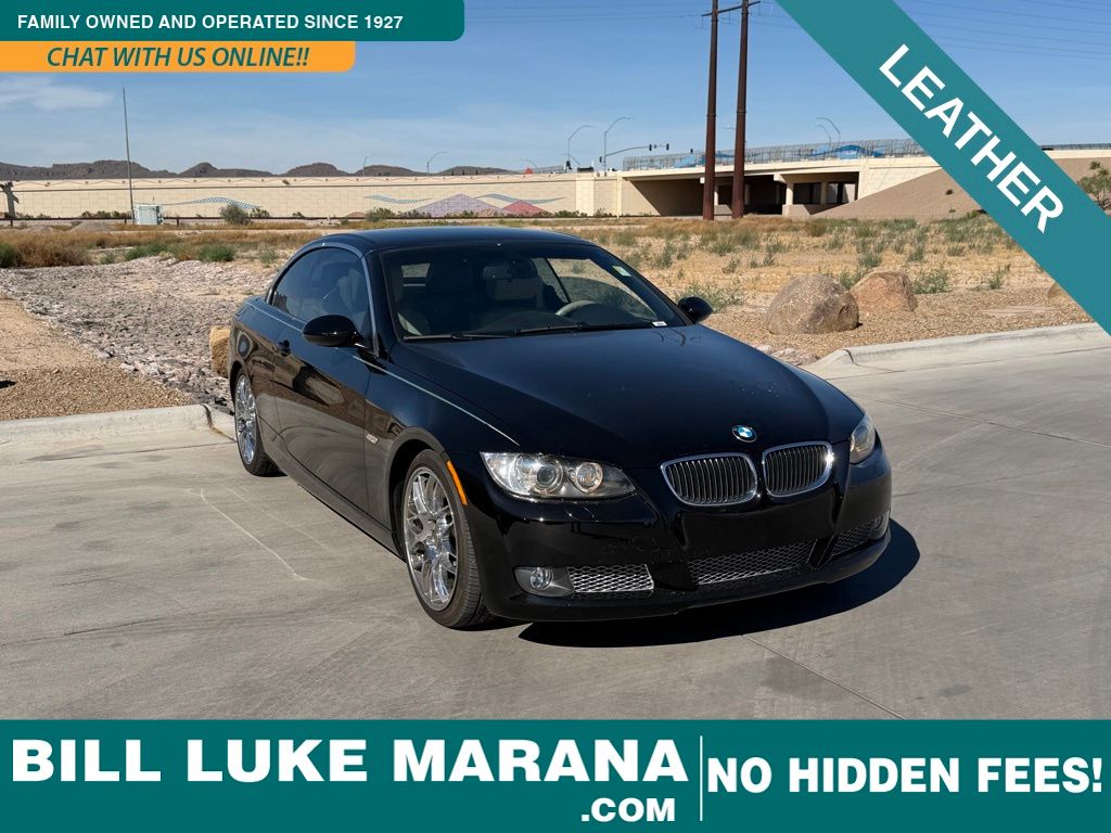 Jet Black 2008 BMW 3 Series 335i Convertible RWD Convertible Rear-Wheel Drive 6-Speed Automatic