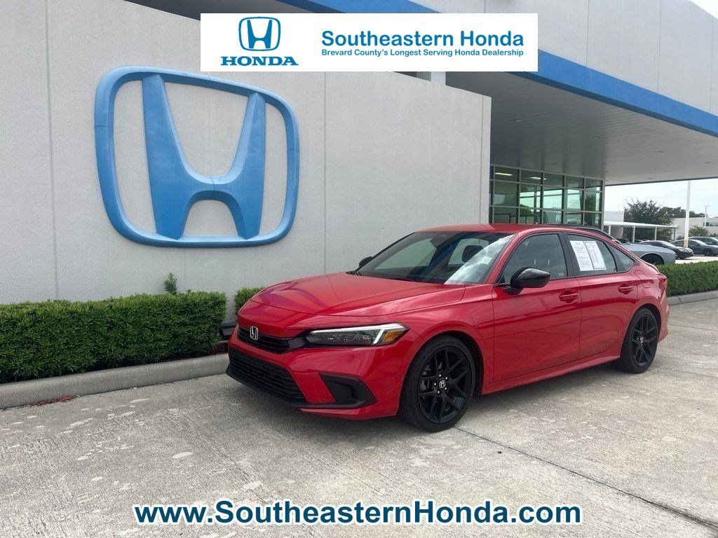 Milano Red 2024 Honda Civic Sedan Front-Wheel Drive Continuously Variable Transmission