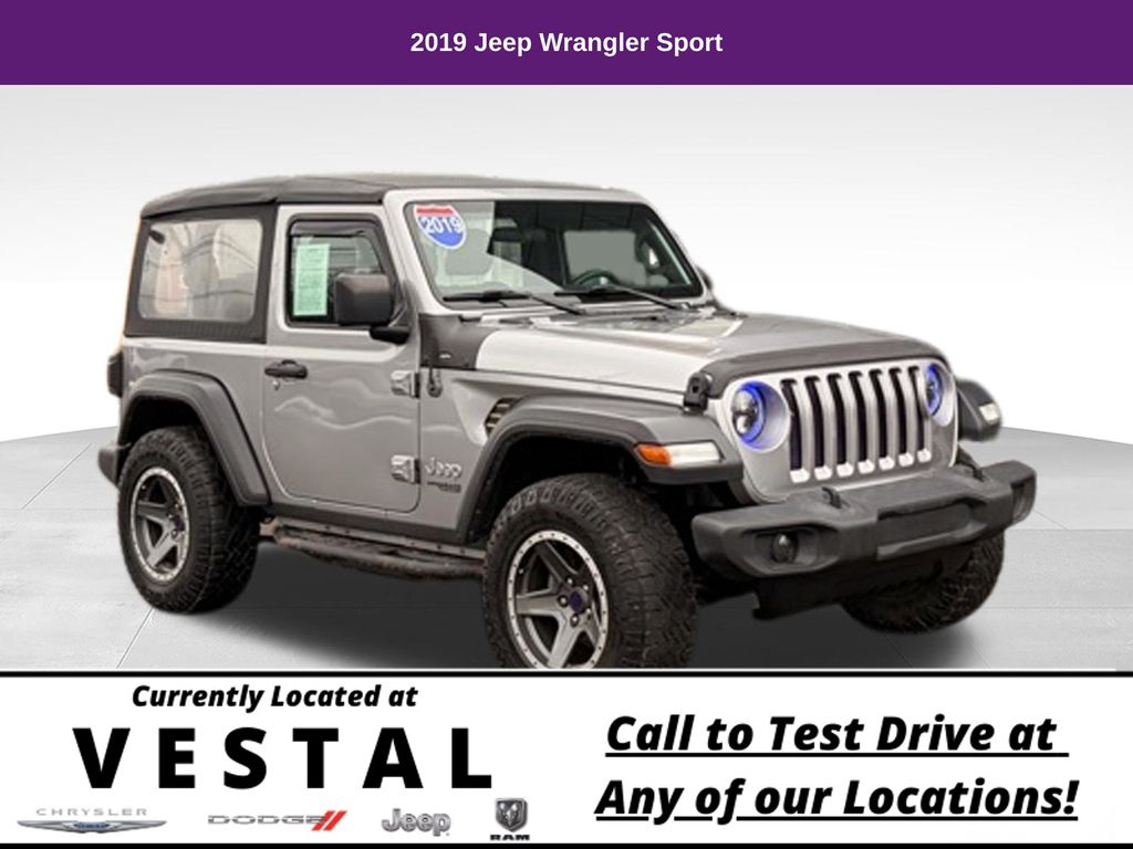 Billet Silver Metallic Clearcoat 2019 Jeep Wrangler SUV / Crossover Four-Wheel Drive 6-Speed Manual
