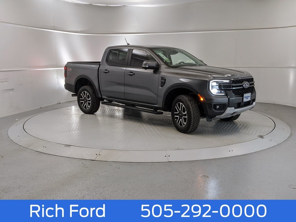 Carbonized Gray Metallic 2025 Ford Ranger Lariat SuperCrew 4WD Pickup Truck Four-Wheel Drive Automatic