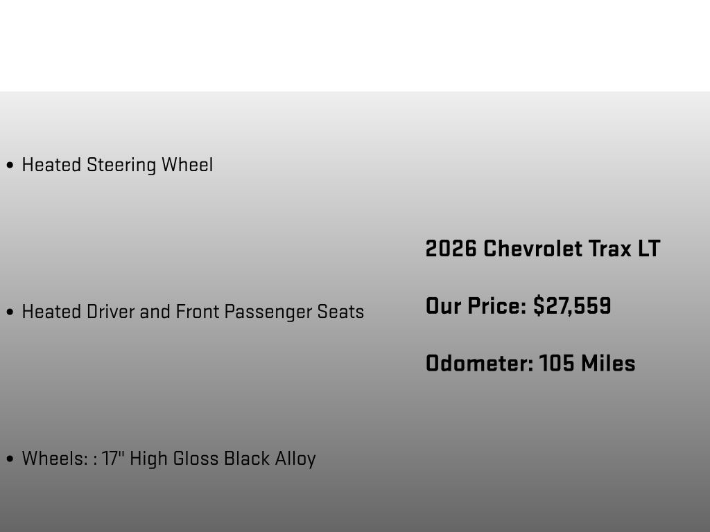 2026 Chevrolet Trax LT Gray at Luther Ford