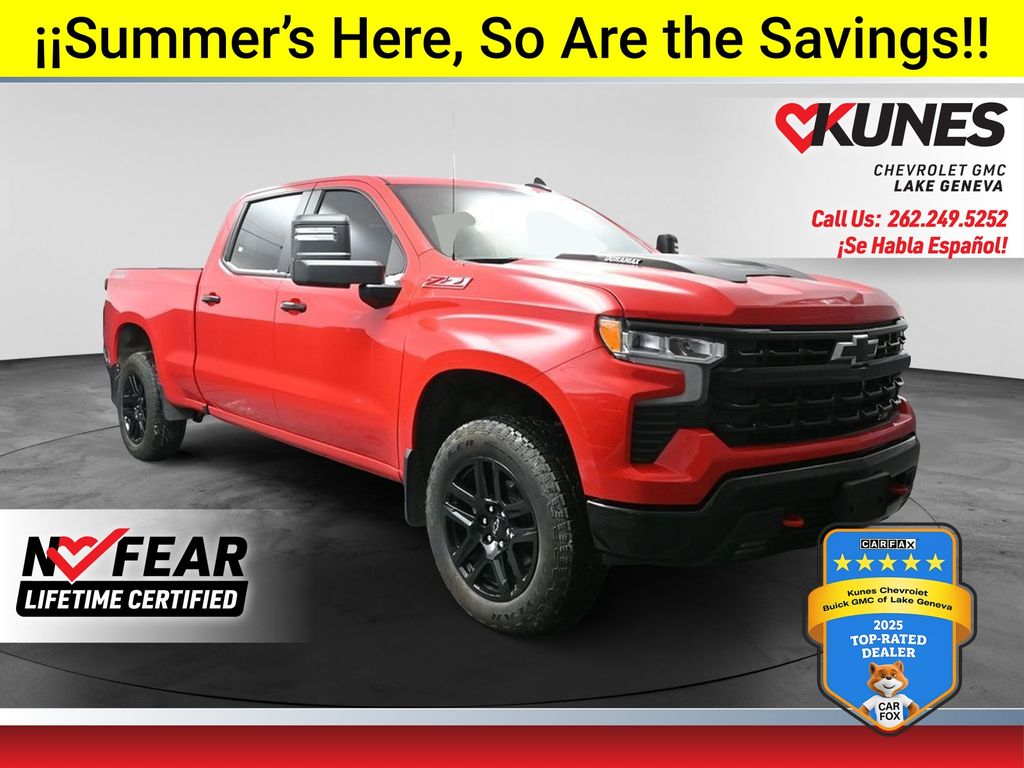 Red 2024 Chevrolet Silverado 1500 Pickup Truck Four-Wheel Drive Automatic