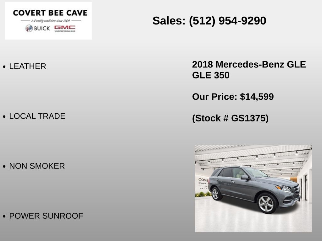 Used Car 2018 Mercedes-benz Gle  Gle 350 For Sale Under $15,000 In Austin, Texas