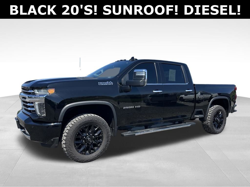 Black 2023 Chevrolet Silverado 2500HD High Country Crew Cab 4WD Pickup Truck Four-Wheel Drive Automatic