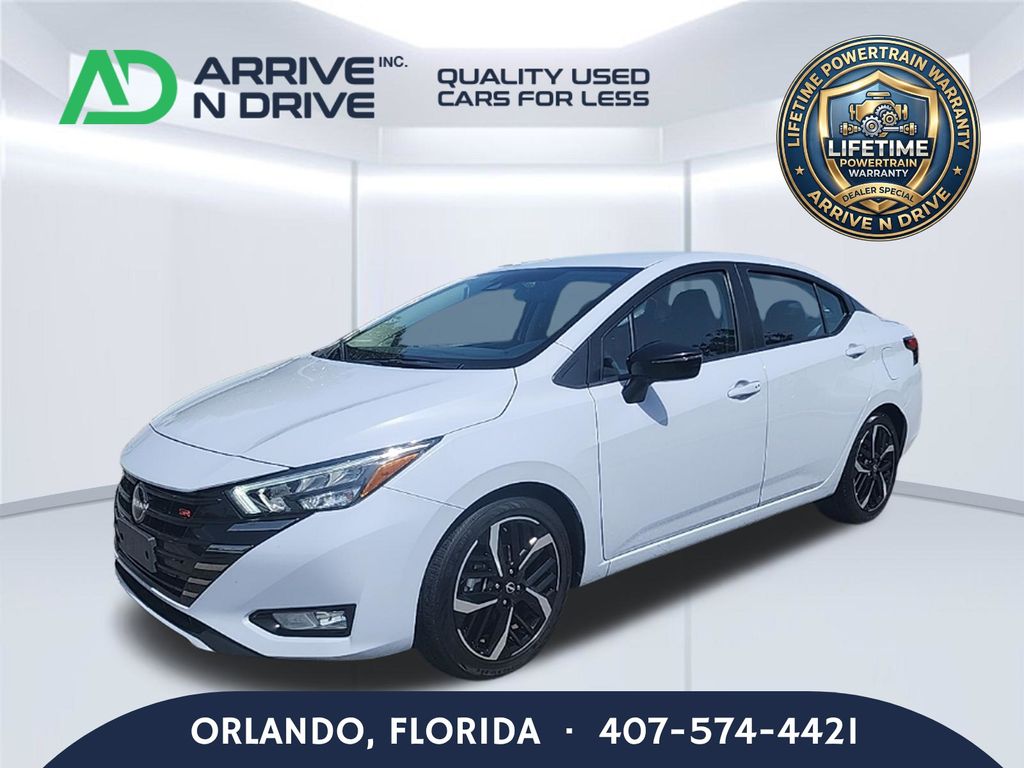 White (Fresh Powder) 2024 Nissan Versa Sedan Front-Wheel Drive Continuously Variable Transmission