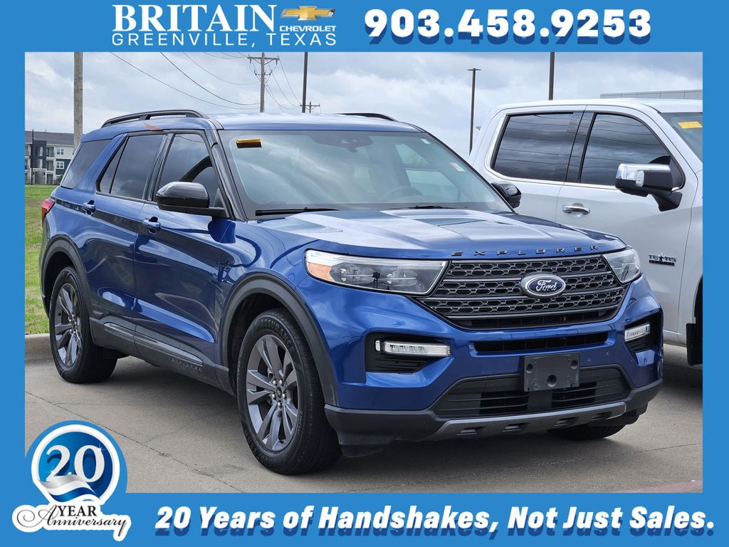 Atlas Blue Metallic 2023 Ford Explorer XLT RWD SUV / Crossover Rear-Wheel Drive Automatic
