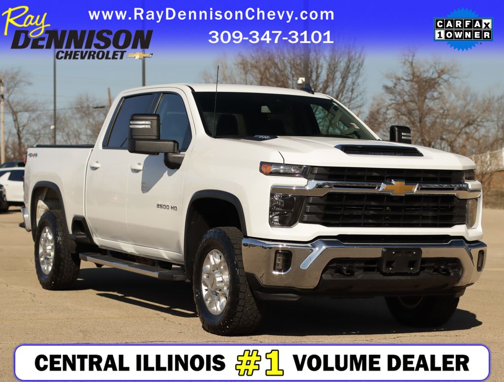 Summit White 2024 Chevrolet Silverado 2500HD LT Crew Cab 4WD Pickup Truck Four-Wheel Drive Automatic