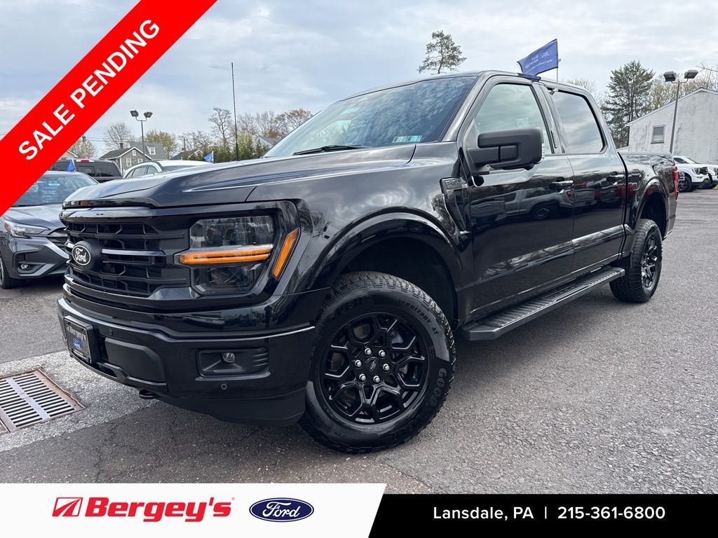 Black Metallic 2024 Ford F-150 XLT SuperCrew 4WD Pickup Truck Four-Wheel Drive 10-Speed Automatic