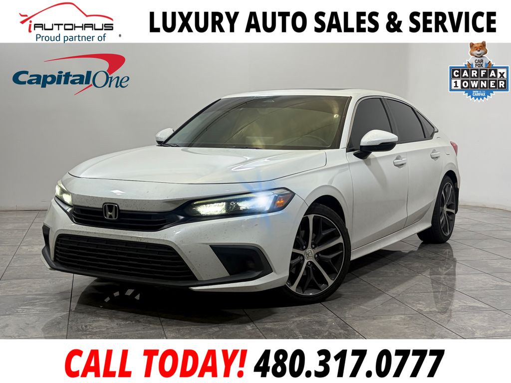 Platinum White Pearl 2024 Honda Civic Sedan Front-Wheel Drive Continuously Variable Transmission