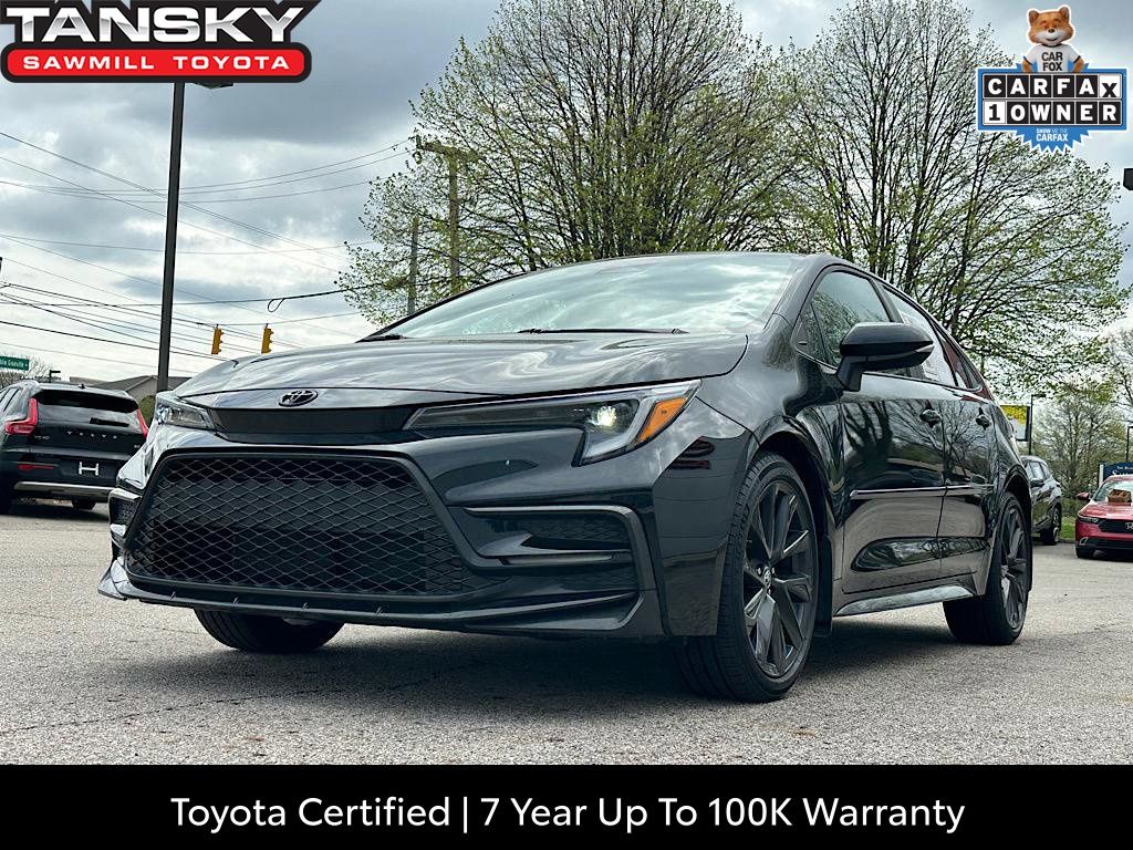 Midnight Black Metallic 2023 Toyota Corolla SE FWD Sedan Front-Wheel Drive Continuously Variable Transmission