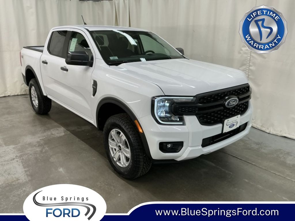 Oxford White 2025 Ford Ranger XL SuperCrew 4WD Pickup Truck Four-Wheel Drive Automatic