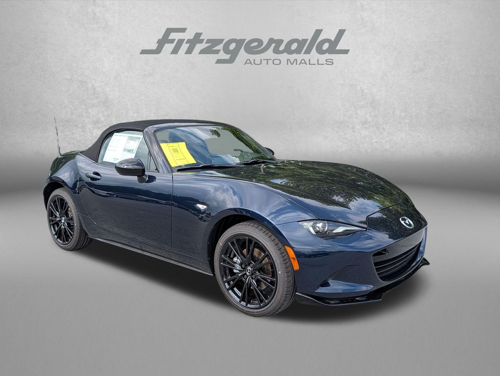 Deep Crystal Blue Mica 2026 Mazda MX-5 Miata Convertible Rear-Wheel Drive 6-Speed Manual