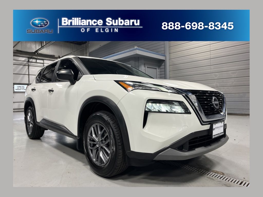 Glacier White 2023 Nissan Rogue SUV / Crossover All-Wheel Drive Continuously Variable Transmission