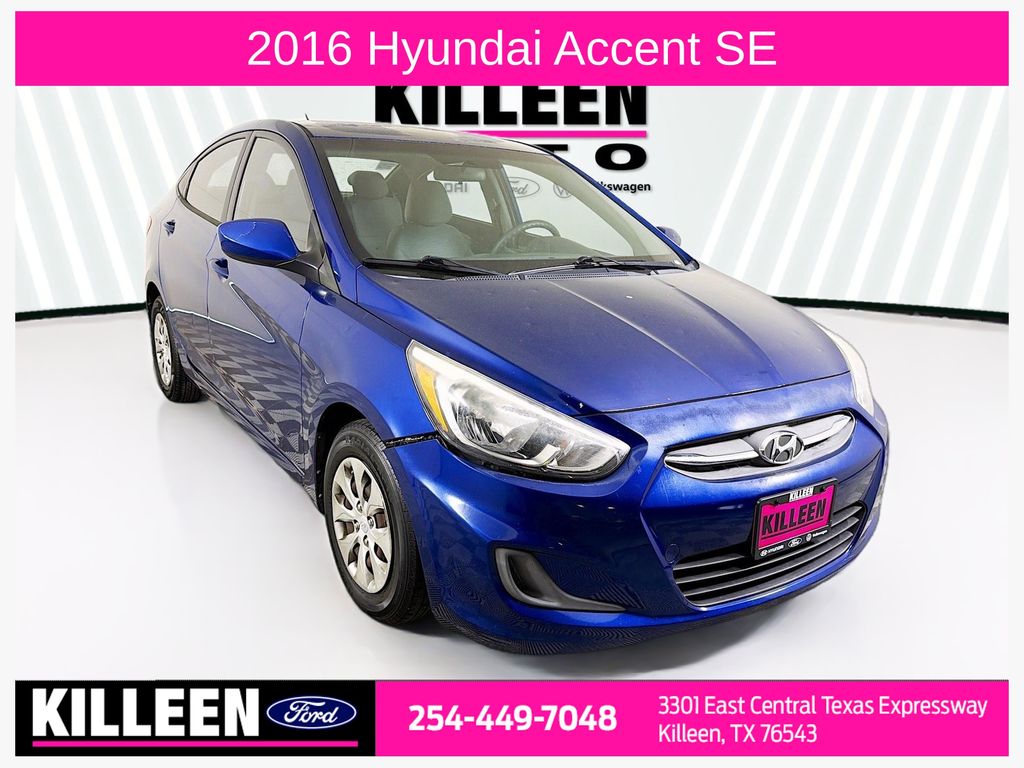 Pacific Blue Pearl 2016 Hyundai Accent Sedan Front-Wheel Drive 6-Speed Automatic