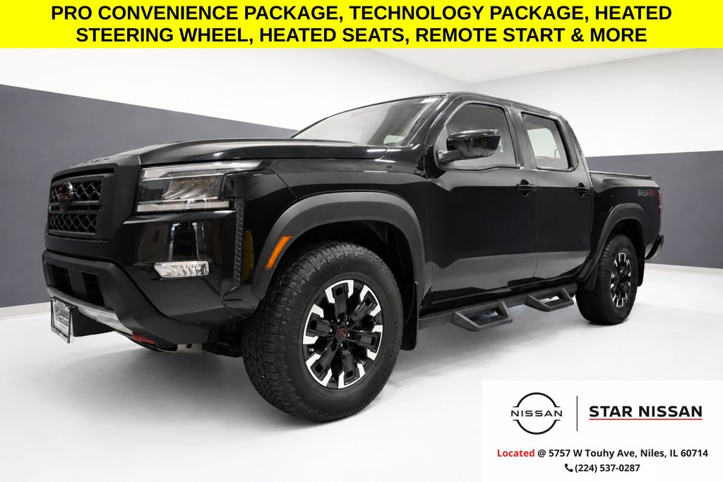 Super Black 2022 Nissan Frontier Pickup Truck Four-Wheel Drive 9-Speed Automatic