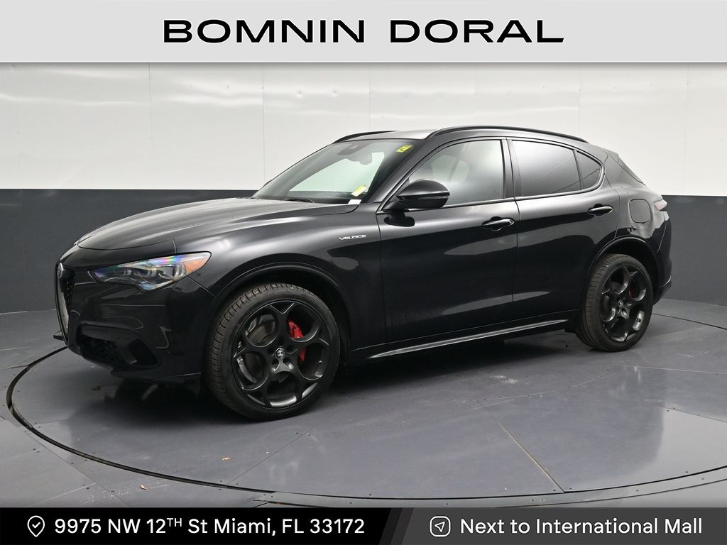 Black Metallic 2024 Alfa Romeo Stelvio Veloce AWD SUV / Crossover All-Wheel Drive 8-Speed Automatic