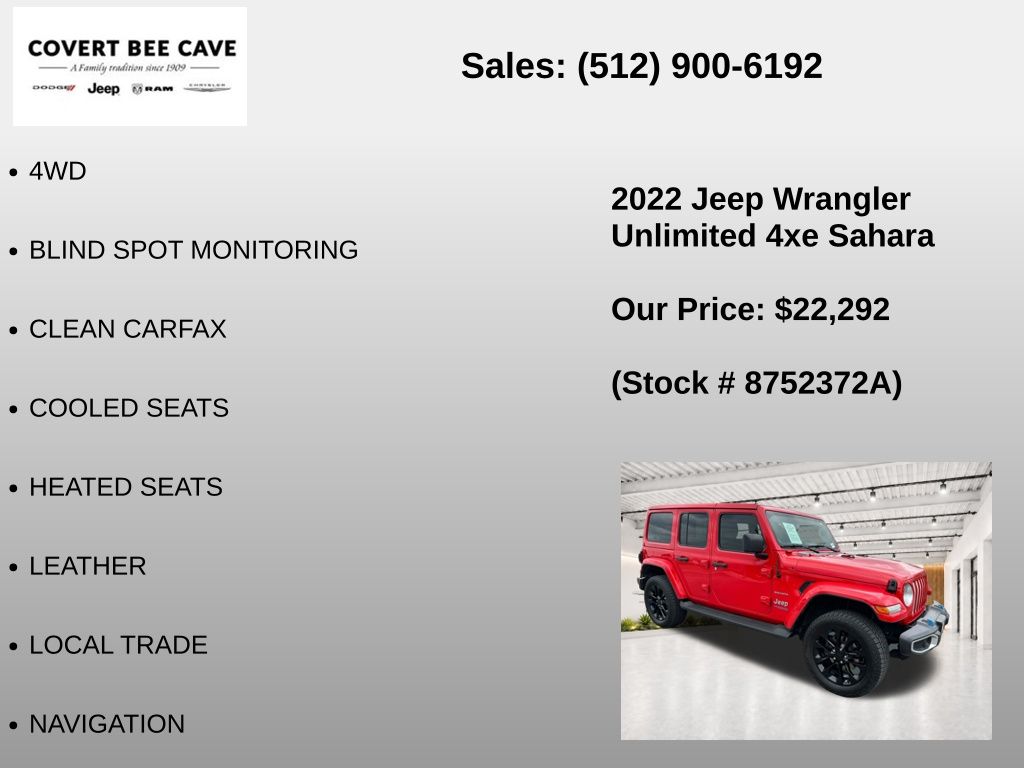 Used Car 2022 Jeep Wrangler  For Sale Under $25,000 In Austin, Texas