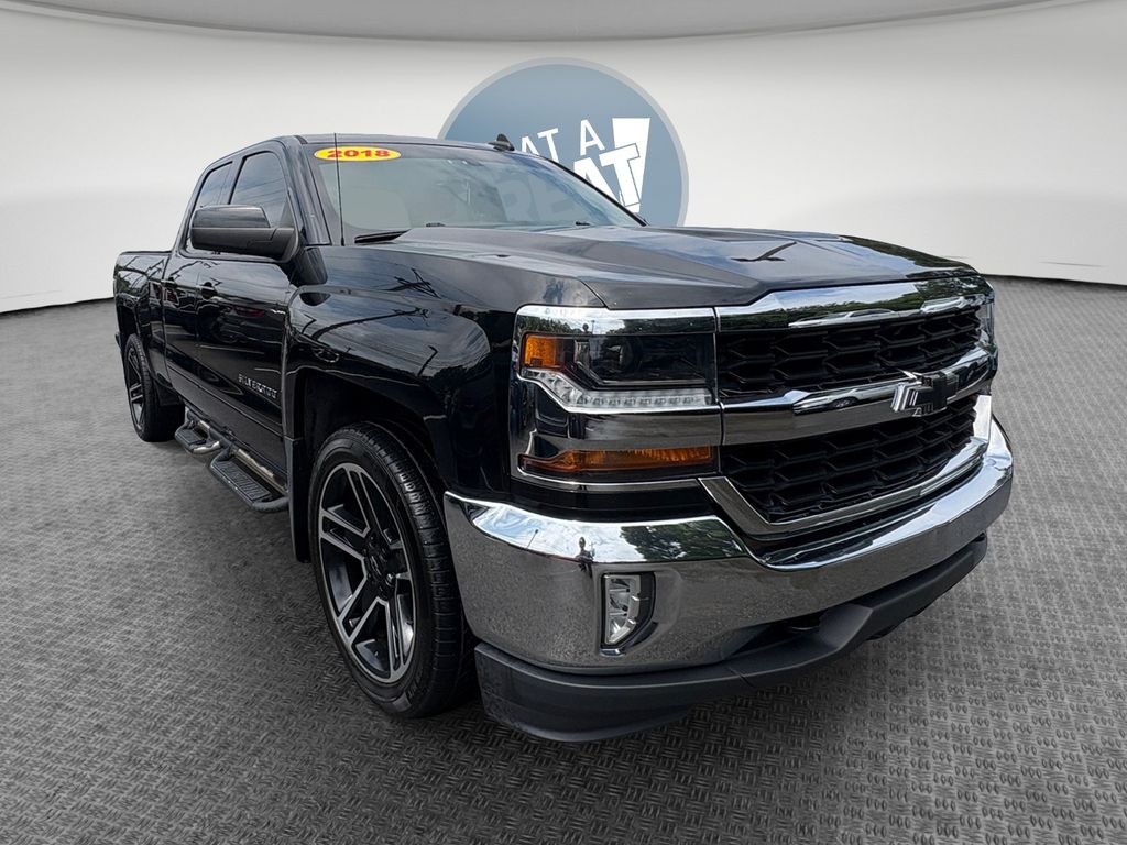 Black 2018 Chevrolet Silverado 1500 Pickup Truck Four-Wheel Drive 6-Speed Automatic Overdrive