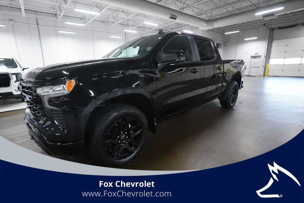 Black 2023 Chevrolet Silverado 1500 Pickup Truck Four-Wheel Drive Automatic
