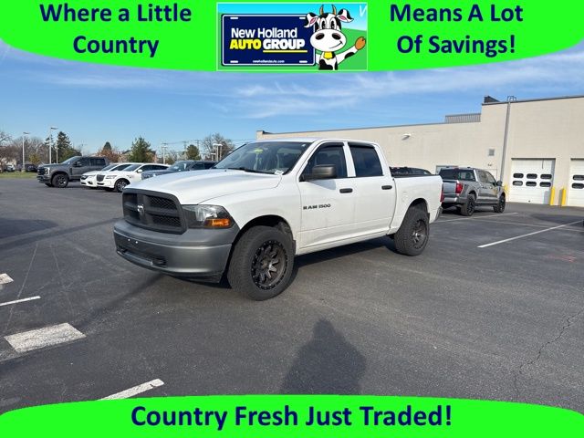 Bright White Clearcoat 2011 RAM 1500 ST Crew Cab 4WD Pickup Truck Four-Wheel Drive 5-Speed Automatic