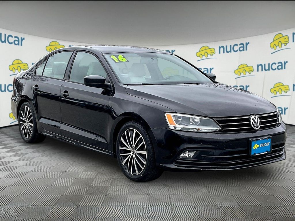 Black 2016 Volkswagen Jetta 1.8T Sport FWD Sedan Front-Wheel Drive 5-Speed Manual