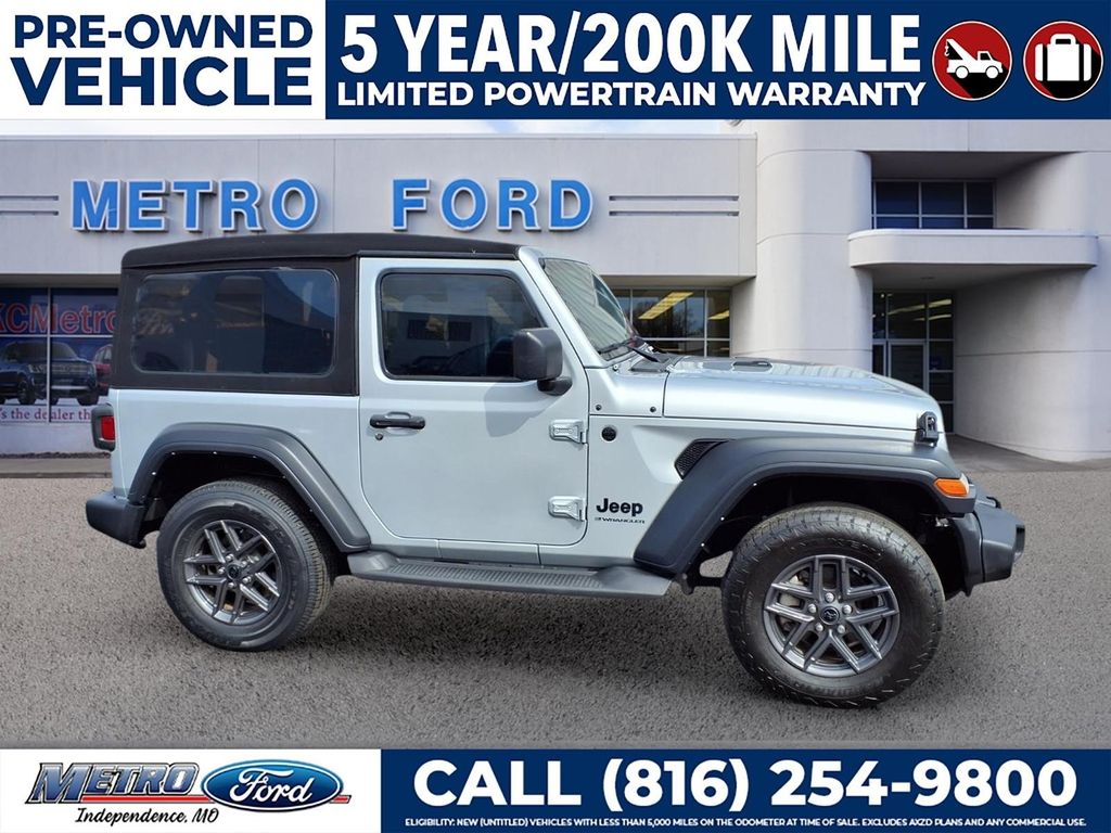 Used 2024 Jeep Wrangler 2-Door Sport S with VIN 1C4PJXAG3RW304496 for sale in Kansas City