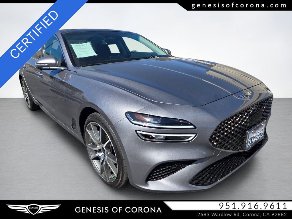 Silver 2026 Genesis G70 Sedan Rear-Wheel Drive 8-Speed Automatic