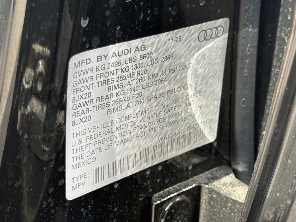 New 2025 Black Audi 2.0T Premium Plus image 68